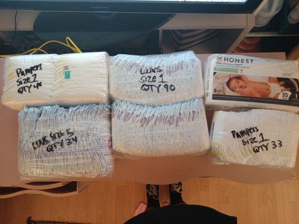 Size 1 Diaper Lot
