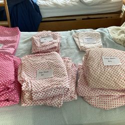 Assorted Pottery Barn Sheets And Pillow Cases