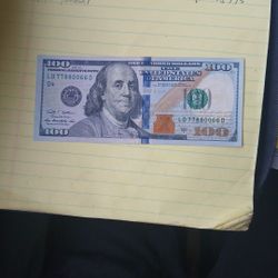 Rare Numbers $100 Note 