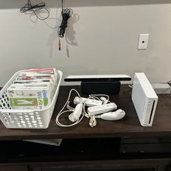 Nintendo Wii Bundle w/ 13 Games, Rock Band Set, Wii Fit Board & Accessories