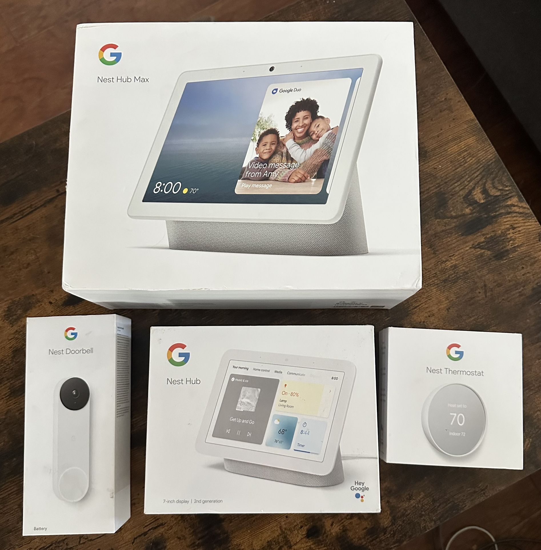 Google Nest * Nest Hub Max, Nest Hub 2nd), Nest Doorbell, Nest Thermostat