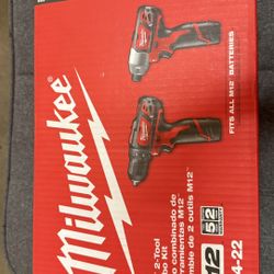 Milwaukee M12 2-Tool Combo Kit - NUEVO (Drill & Impact Driver)