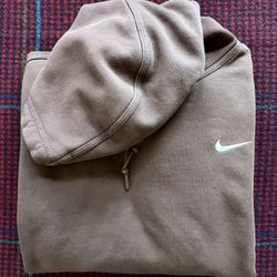 Vintage Nike maroon embroidered swoosh hoodie, L