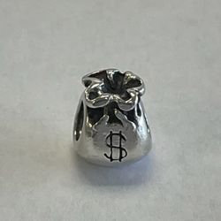 PANDORA CHARM / BEAD MONEY BAG CHARM 