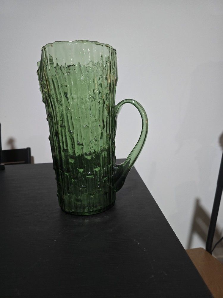 Vintage Green Bamboo Design Pitcher