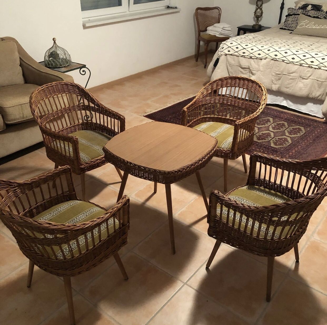 French Vintage Settee Set 