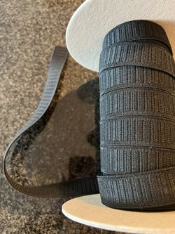 No-Roll 1” Black and White Elastic