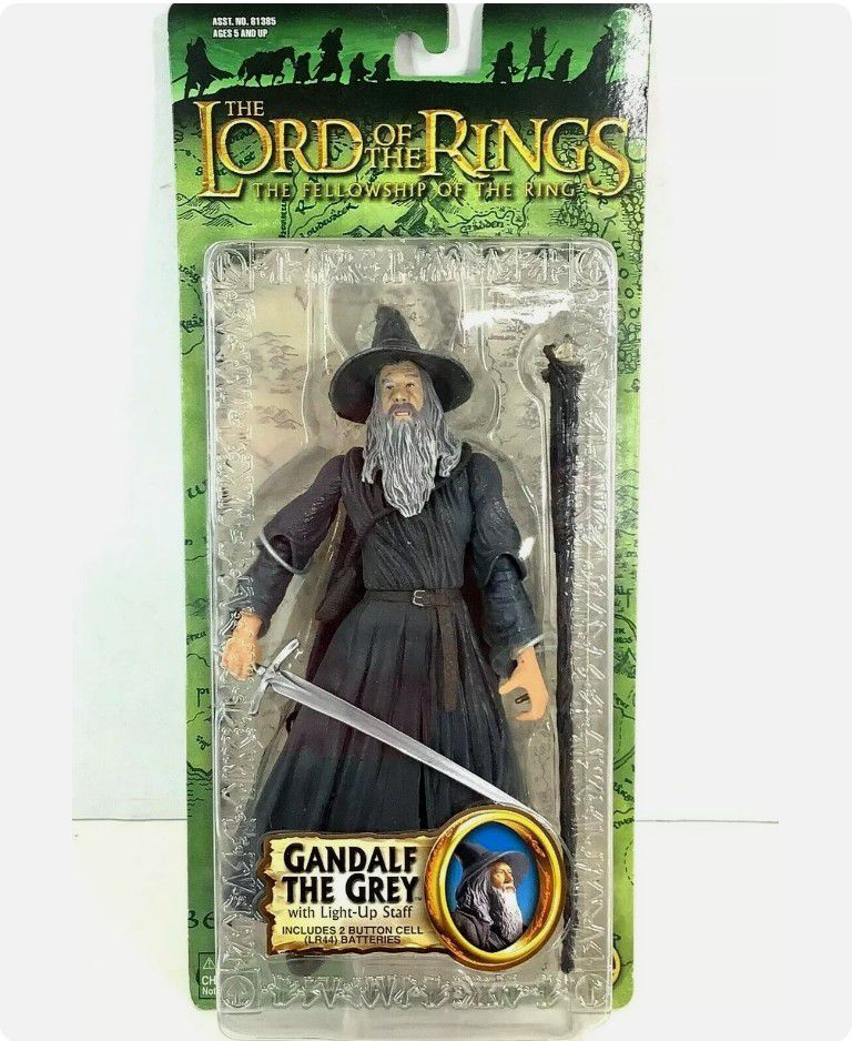 NEW Lord of the Rings: Fellowship of the Ring Gandalf the Grey w/ Light-Up Staff
