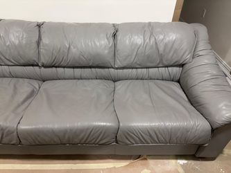 Gray Leather Couch