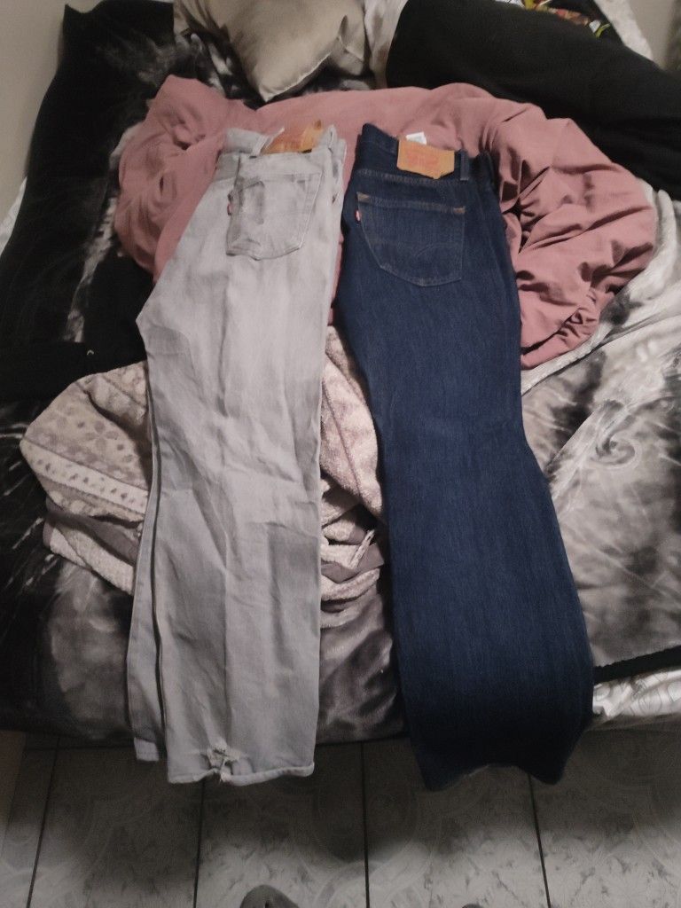 501s Grey And Blue