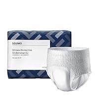 56 Count- Solimo Incontinence Underwear for Men and Women, Overnight Absorbency, Large