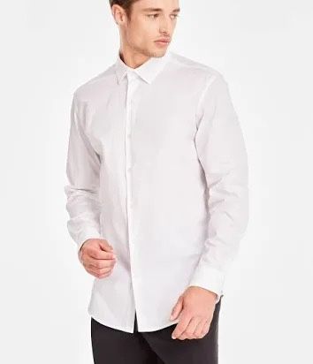 Rafael Plaid White Dress Shirt