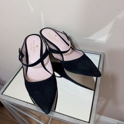 Kate Spade New York Black Suede Heels – Size 7B