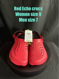 Crocs Echo Clog Red Women's 9 / Men's 7