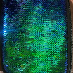 Makeup/tablet Zip Glitter Bag