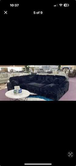 Black Couch 7 Seater