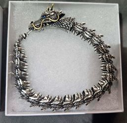 Stainless steel Chinese dragon bracelet 8” 89015 Henderson meet