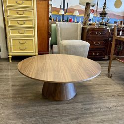 New Walnut Round Coffee Table!