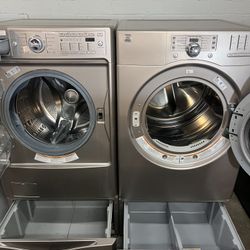 ✨🧺 Beautiful Kenmore Electric Washer & Dryer Set with Pedestals! 🧺✨