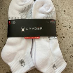 NWT Spyder Men’s Quarter Socks 5 pairs 