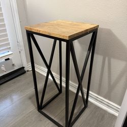 Like New Chic Industrial Side Table (12” x 12” x 27.5”)