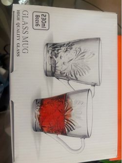 G-Horse Floral Elegance Glass Mug Set