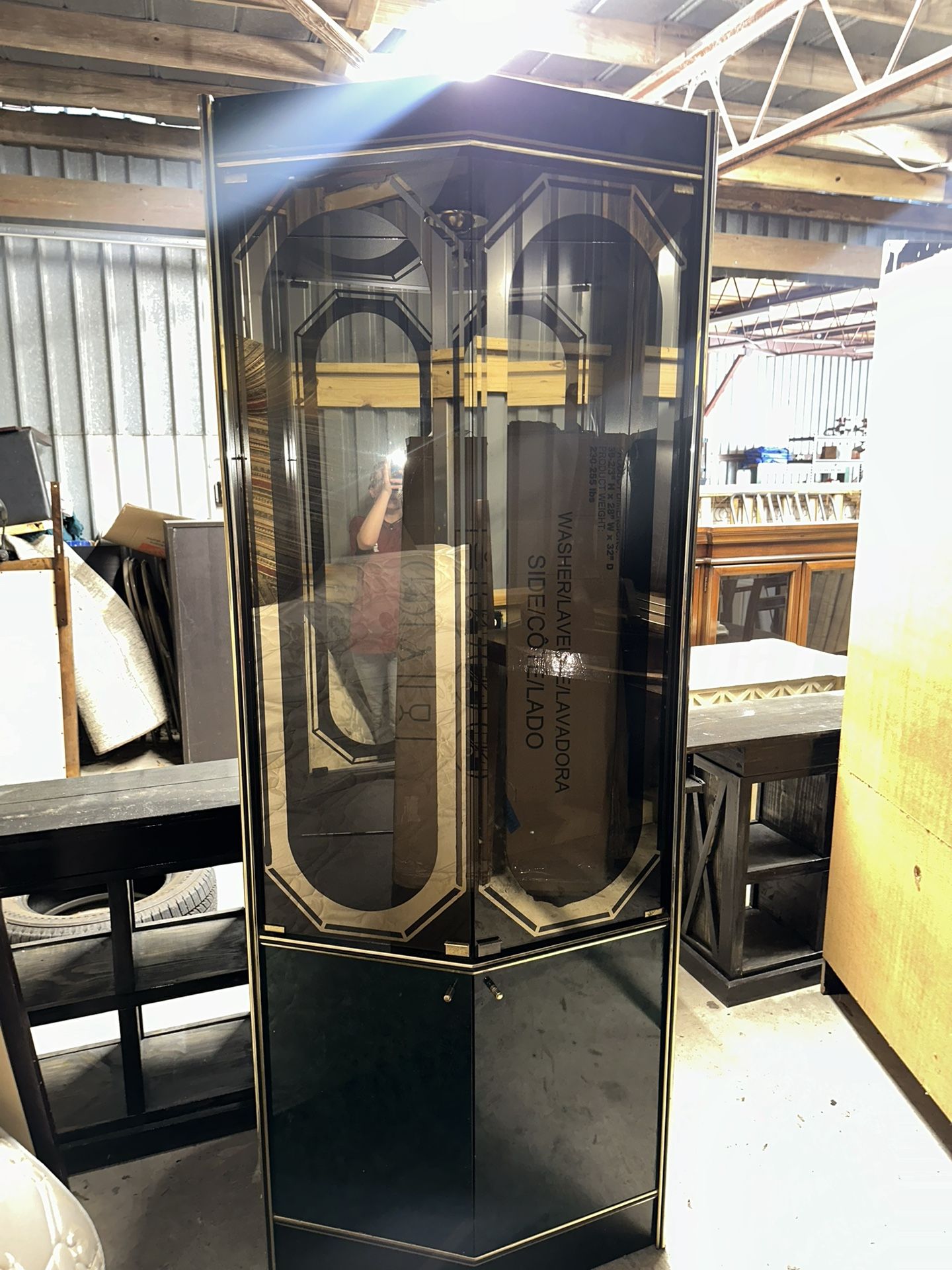 Glass front display cabinet