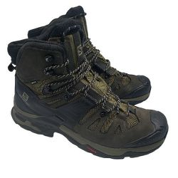 SALOMON Mens Ortholite 'Quest 4 GTX' Gore-Tex Size 13 M Olive Hiking Boots $230