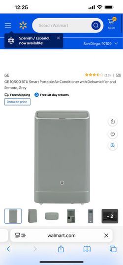 Portable AC — GE 10,500 BTU