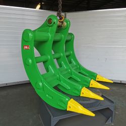 Excavator Caterpillar CAT 320 Root Rake with Tiger Teeth 52” inches Width