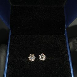 Moissanite Stud Earrings-(Asking Price $120) OBO