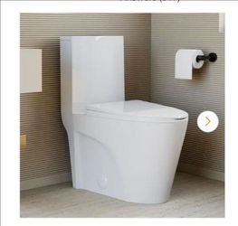 Modern White Two-Piece Toilet