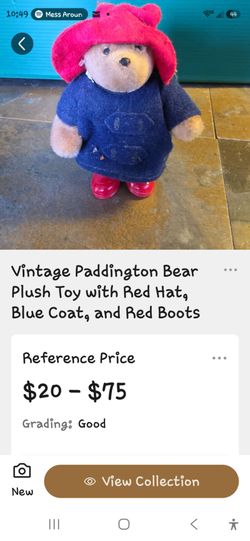 Vintage Paddington Bear Plush Toy