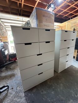 IKEA White 7 Draw Dresser Nordli Model x2