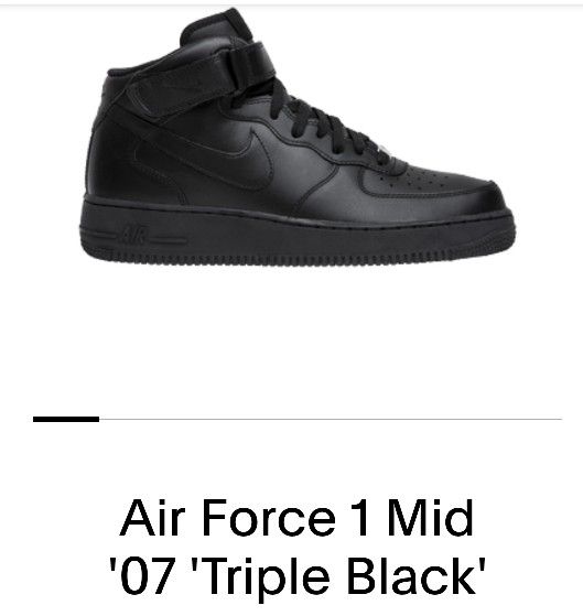 Nike Air Force 1 Mid '07 Triple Black