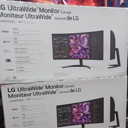 34" Ultrawide Curve Monitor By LG.  Brand New 
