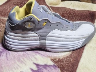Grey And Yellow Jumpman Team 1 Jordans