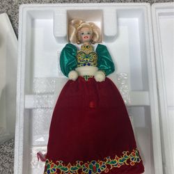 Holiday Jewel Barbie Doll Porcelain 