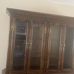 China Closet And 8 Chairs 