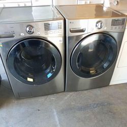 Lg Washer And Gas Dryer Stainless Steel 