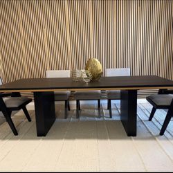 Handcrafted Wooden 8 Chairs Dining Set 