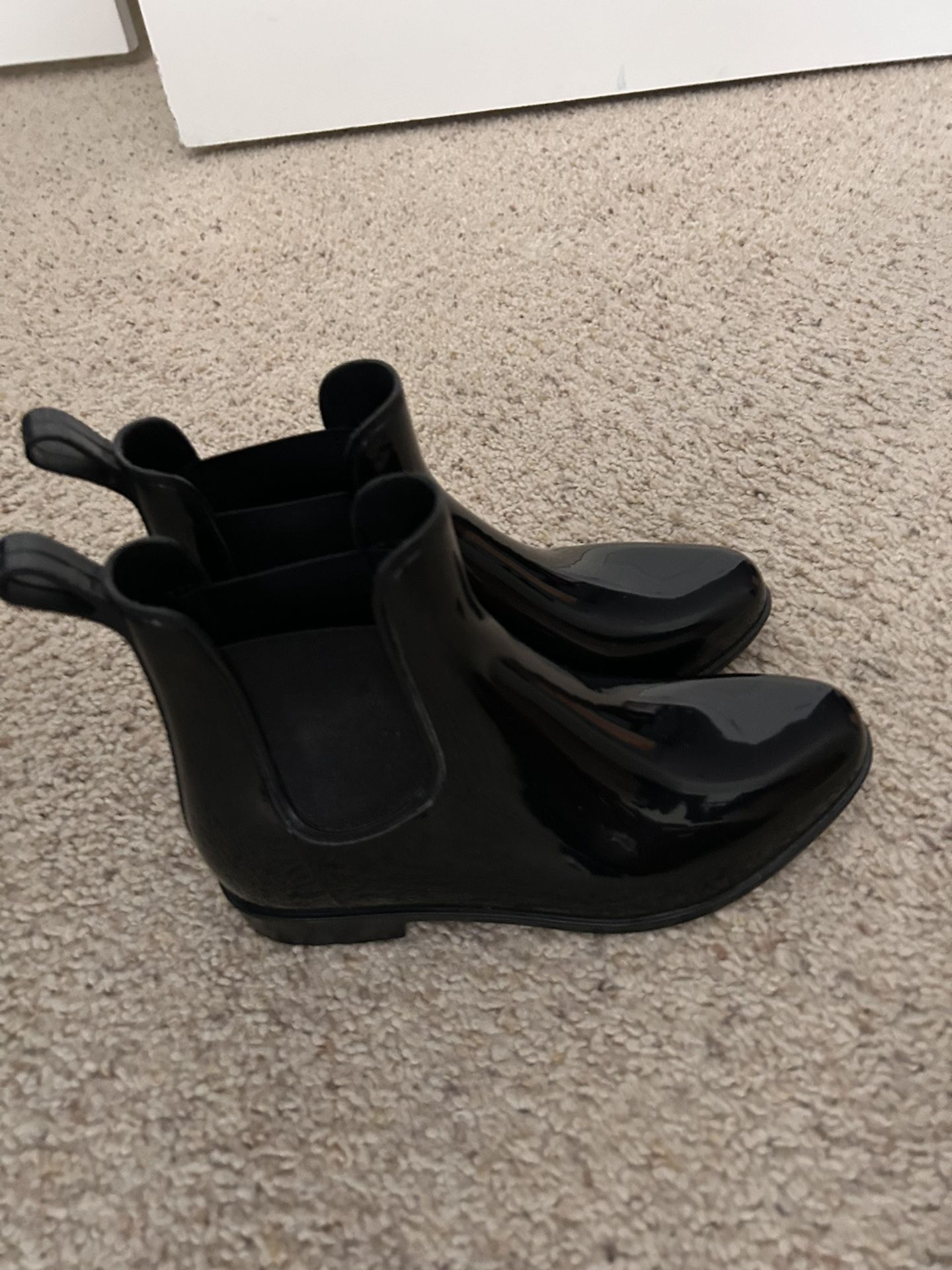 Black Rain Boots Size 9