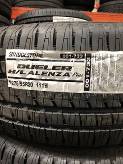 Brand New Tires (1) Bridgestone Dueler H/L Alenza Plus (275/55R20) (Single) ($139)