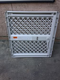 White Plastic Baby Safety Gate