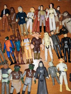 Vintage 1970s 1977 Kenner star wars action figure collection case lot