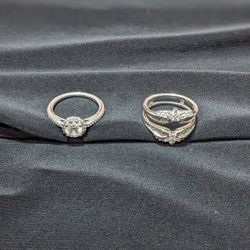 Engagement Ring with Wedding Band/Ring Guard