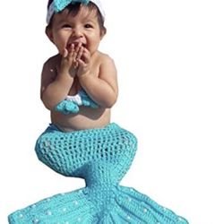 Traje De Sirena Para Bebe Tejido