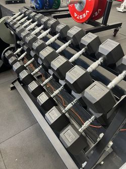 NEW Rubber Hex Dumbbells 5lb - 50lb Dumbbell Pairs Olympic Weights Home Gym Workout Equipment Fitness Weight Set 