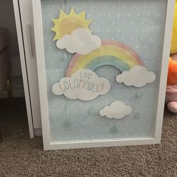 Live Colorfully Kids Rainbow 3D artwork 