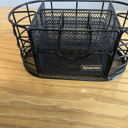 Black Wire Mesh Desk Organizer